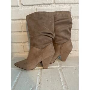 Chinese Laundry Rizza Slouch Heel Booties Beige Women's Size 6